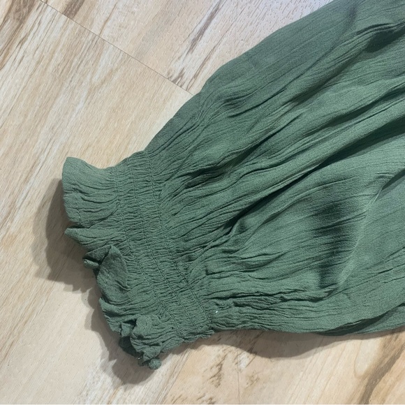 Knox Rose Women’s Long Sleeve Boho Embroidered Shirt Top Size 2XL Olive Green - Picture 8 of 10